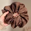 Novo modelo 2026 scrunchie de cetim preto para mulheres, elástico de cabelo de alta qualidade, elástico elegante para rabo de cavalo baixo, acessório de cabelo estilo casual
