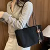 Bolso grande de ante estilo coreano para mujer, moda otoño 2026, bolso tote simple, bolso de hombro versátil y bolso de axila