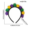 Diadema de Carnaval Bolas de Pelo Brillantes de Colores Adorno para el Cabello Diadema para Fiesta de Vacaciones Disfraz Adorno Lindo para la Cabeza Accesorios