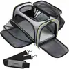 Transportadora Doble para Mascotas Expandible Plegable Ligera - Verde
