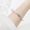 Anillo Möbius de Plata 9999 Pulsera de Plata Esterlina para Hombre y Mujer Pareja Pulsera de Plata Regalo Pulsera Abierta para Novia