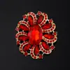 Moda Europeia e Americana Coringa Cristal Corsage Liga Banho de Metal Fivela de Toalha de Seda Broche Feminino Acessórios para Roupas Broche Atacado