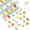 Hojas de Tulipán, Flores, Cuentas, Materiales de Cuentas Hechos a Mano para Bricolaje para Mejores Amigas Durante la Temporada de Graduación, Accesorios para Pendientes y Collares
