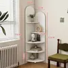 Estantería de almacenamiento de suelo para rincón, estante de almacenamiento para esquina de sala de estar, estantería triangular, mueble de esquina para dormitorio, mueble de esquina de pared multicapa
