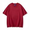 Para cross-border temu gola redonda manga curta alta qualidade cor sólida camiseta lavagem algodão camisa em branco tendência camiseta em branco para homens e mulheres