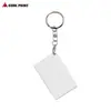 Venta Caliente Transfronteriza Lámina de Aluminio Transferencia de Calor Llavero Metálico de Aluminio en Blanco Llavero de Aluminio para Sublimación Doble Cara DIY
