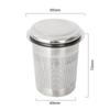 Atacado de fábrica coador de chá metal aço inoxidável preparador de chá tipo xícara com duas alças coador de chá de viagem acessórios para conjunto de chá