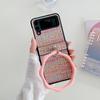 Funda protectora para teléfono móvil Samsung Zflip4, con anillo portátil tejido japonés y coreano, con pantalla plegable y todo incluido, para Zflip5.