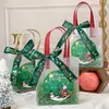 Caixa de Embalagem para Lanches de Natal Decoração Criativa Véspera de Natal Saco de Presente de Maçã Bolsa Transparente de Presente Sacola de Presente Simples