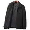 Jaqueta de Veludo Cotelê Nova Outono e Inverno Casual de Negócios para Homens de Meia-Idade e Idosos Casaco de Lã Masculino Roupas de Pai Masculino