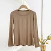 Camada Base Térmica Feminina Yu Zhaolin, Camiseta Térmica Sem Costura com Toque de Pele Nua à Prova de Vento para Mulheres