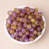 Jade Dorado Natural Ágata Calcedonia Cristal Cuentas Sueltas Múltiples Tamaños DIY Wenwan Pulsera de Mano Cuentas Espaciadoras Materiales Hechos a Mano