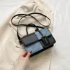 Bolso de mano con textura de costura de moda de este año 2023 verano viajero estilo occidental bandolera mensajero bolso cuadrado pequeño moda
