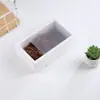 Té de Flores Cajón de Papel Kraft Tirador Caja de Regalo Transparente Plegable Empaque Exterior Universal Papel de Regalo Compañero Caja Vacía Cuadrada Pequeña