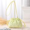 Bolso Cubo con Cordón y Pliegues de Rombos, 25 Años, Bolso de Hombro Cruzado de Nailon para Mujer, Bolso Ligero Tipo Bollo