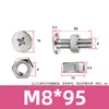 Tornillo y Tuerca Combinación de Dos Piezas para Máquina de Mascarillas y Luminarias, Acero Inoxidable 304 Tornillo y Tuerca