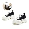 Sapatos Femininos de Couro Bovino Camada Superior com Solado de Espuma 2026 Novo Estilo Primavera com Palmilhas de Couro de Porco de Capim Ula, Tênis Brancos com Solado Grosso para Mulheres