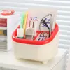 Porta-Canetas de Mesa Grande Capacidade Caixa de Armazenamento de Papelaria Meninas Crianças Armazenamento de Mesa Caneta Marcador Meninas Estudantes Escritório