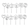 Portatarjetas de Negocios Redondo con Forma de Corazón y Estrella, de 1.5 mm de Grosor, Dorado, Portanotas, Portatarjetas, Inserto para Flores de Jardinería