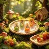 Mini Rodajas de Fruta Cortadas a la Mitad Decoración de Escena en Miniatura Juguete de Comida Modelo Accesorios Llavero de Resina Accesorios para Manualidades
