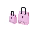 Bolsa Térmica No Tejida para Llevar de Catering, Bolsa Rosa Engrosada de Papel de Aluminio para Embalaje de Té con Leche y Pasteles, Auto-Sellante, Logo Impreso Personalizado