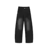 Jeans Vintage de Corte Curvo para Hombre, Nuevo Estilo Otoño, Pierna Recta Americana Ajuste Holgado, Pantalones Largos Casuales de Pierna Ancha de Moda