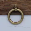 Anillo Redondo de Cobre Puro Tirador para Puerta de Gabinete Cajón Anillo de Tracción de Cobre Anillo Redondo Sin Costuras Manija de Anillo de Cobre Simple Antiguo Chino