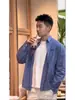 Camisa de manga larga con letras 2024, estilo japonés, estilo Hong Kong, holgada, para niño, chaqueta informal de verano a la moda que combina con todo.