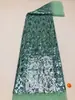 Bordado de lentejuelas de industria pesada tela de malla con lentejuelas bordado tridimensional tela de bordado patrones geométricos adecuado para ropa formal ropa de actuación