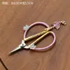 Tijeras de té retro estilo chino fabricadas en fábrica, tijeras individuales de aleación hechas a mano para cortar bolsitas de té, accesorios de té para el arte del té y la ceremonia del té