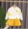 9 nuevos vestidos de punto para niños, vestido floral hecho a mano con temática de frutas para niñas, conjunto de ropa de moda para bebés y niños