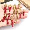 Accesorios de Joyería Pequeños con Forma de Pimienta de Acero Inoxidable Transfronterizos Pulsera Collar Llavero Kit de Materiales para Colgante de Pulsera Simple DIY
