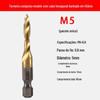 Jogo de Machos Helicoidais Compostos com Haste Sextavada Integrada, Aço Rápido M3-M10 Rosca Grossa, Ferramentas Métricas para Furação e Rosqueamento