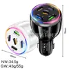 Cargador de Coche de 75W con Luz de Colores y Carga Súper Rápida, Compatible con Múltiples Protocolos para Huawei, Apple, Xiaomi, 3 Tipo C, Uno a Cinco, 2 USB