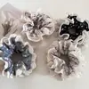 Estilo Coreano Pequeña Flor Doble Encaje Botón Floral Anillo para el Cabello Intestino Grande Cuerda para el Cabello Femenina Estilo Retro Girly Accesorios para el Cabello