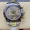 Relógio Masculino de Luxo Série Daytona Laojia com Cristais Coloridos no Mostrador, Tom Dourado, Mecânico Automático Cross-Border Aliexpress