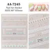 Pegatinas Originales para Uñas de Encaje Blanco 5D Estampadas Estéreo Manicura de Encaje Blanco Pegatinas Joyería Estilo Aa