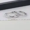 Anillos de Pareja Mobius para Hombres y Mujeres, Anillos Sencillos y de Alta Gama Incrustados con Diamantes para el Dedo Índice, Anillos Abiertos de Moda y Versátiles