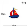 Serie de Barcos de Vela Bordado por Computadora Pegatinas de Tela Bordadas Comercio Exterior Transfronterizo Ropa Pegatinas Decorativas Parche para Agujeros DIY