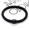 Estilo Coreano Banda de Goma Negra Alta Elasticidad Gruesa Cuerda para el Cabello con Cuentas Redondas Soporte para el Cabello Set de Cuero Cuerda para el Cabello Básica Anillo para el Cabello Duradero