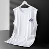 [Entrega Rápida] Chaleco de Seda de Hielo para Hombre, Moderno, Cuello Redondo, Malla Transpirable de Secado Rápido, Deportivo, Chaleco Ancho para Exterior, Sin Mangas para Hombre