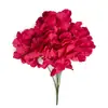 Buquê de Hortênsia Artificial com 5 Cabeças para Decoração de Casamento, Arranjo para Salão de Casamento, Buquê de Flores Artificiais de Tecido de Seda, Acessórios para Arranjo de Flores DIY, Várias Cores Disponíveis