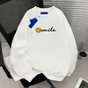 Moletom Casual Plus Size Masculino Estilo Coreano Outono/Inverno Lightning Warehouse com Estampa de Cachorro Gola Redonda Solto Versátil Manga Longa Camiseta Base