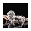 León de Cristal Manualidades Decoración del Hogar Adornos Tallado en Cristal Rey León Lucha Souvenirs