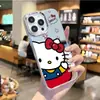 Funda de Teléfono Espejo Linda de Hello Kitty para Apple 14 Pro Max con Espejo de Maquillaje Funda para Teléfono para iPhone 17