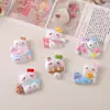 Acessórios de Resina Cartoon DIY para Joias Suporte Animal Gato Cola de Creme Grampo de Cabelo Capa de Celular Fivela de Sapato Chaveiro Pingente com