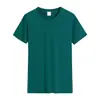 Punto de fábrica Algodón Seda de Hielo para amantes Camiseta de manga corta para hombre y mujer Ropa infantil cuello redondo manga corta top ropa para actividad en equipo
