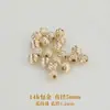 Oro de 14k accesorios DIY retención de color fuerte cuentas de melón cadena de cuentas redondas pulsera pulsera collar cuentas sueltas 50 cuentas material