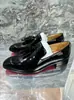 Mocasines de Cuero Genuino ACL para Hombre Suela Roja Estilo Británico Formal de Negocios Charol Brillante Slip-on Zapatos Perezosos Casuales