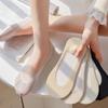 Nuevos calcetines invisibles de algodón para mujer de corte bajo, antideslizantes, antialérgicos, con suela de silicona antideslizante, para primavera y verano